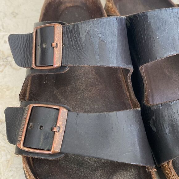 Birkenstock Arizona Soft Footbed Leather Sandals Unisex - Picture 15 of 15